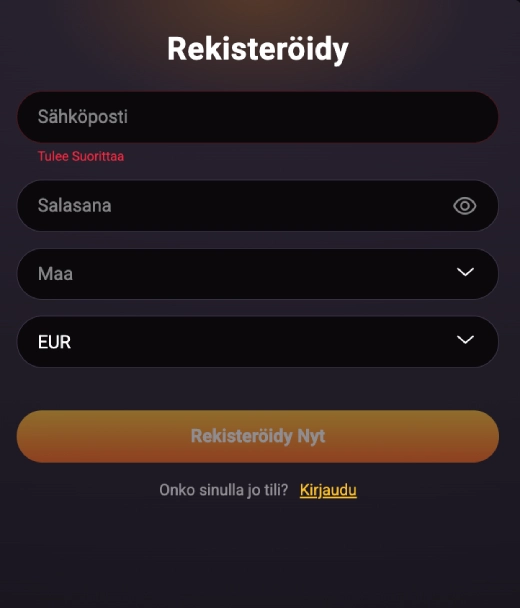 Rekisteröityminen